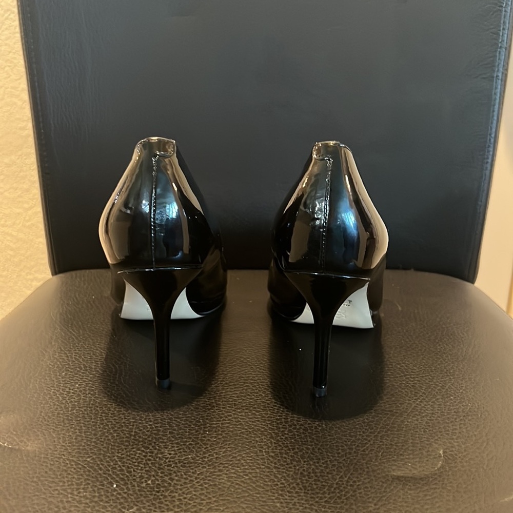 Ukies womens black patent leather heels size 9 - Picture 3 of 8